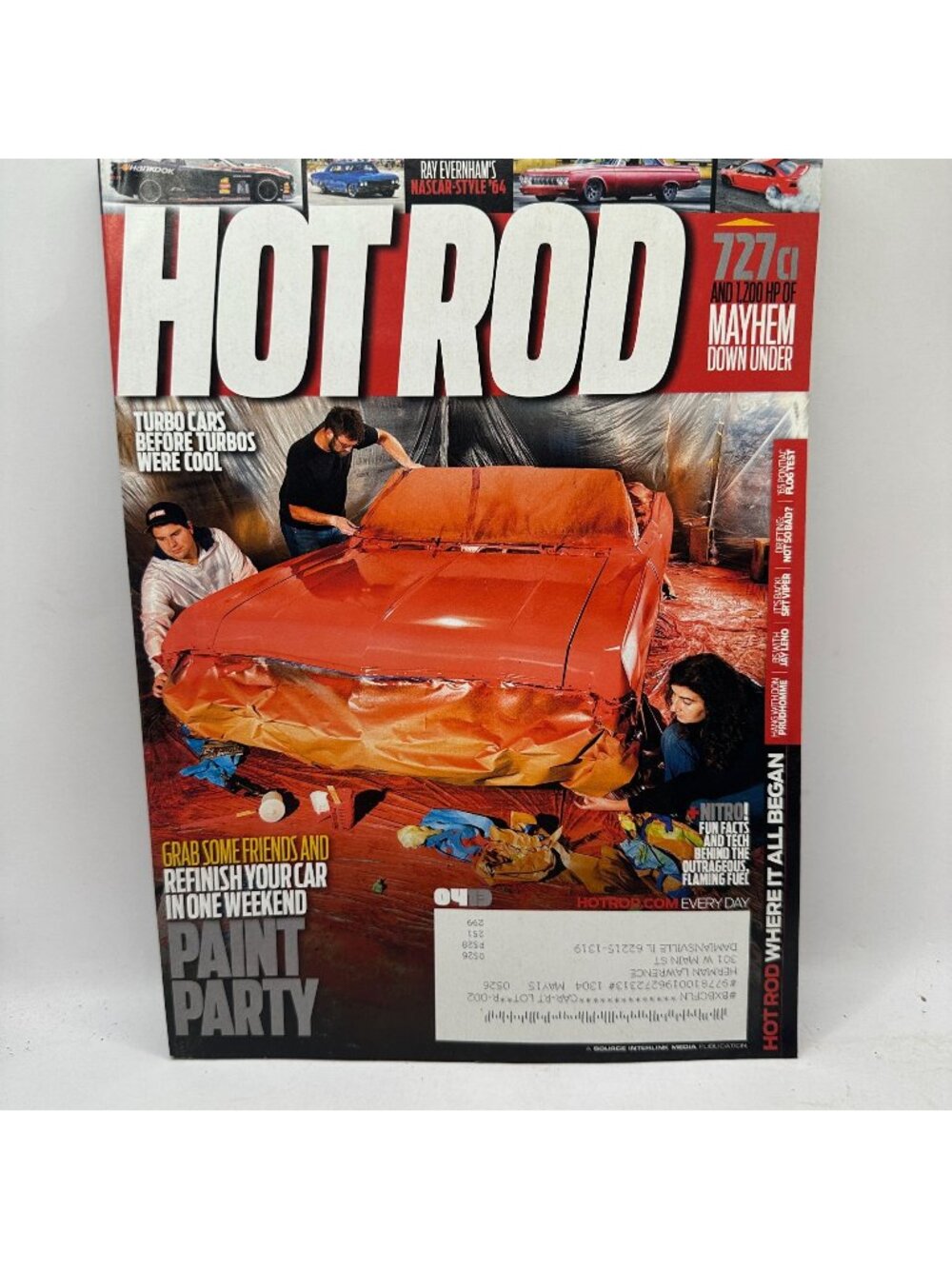 Hot Rod Magazine Paint Party Turbo Cars Issue 727 ci Mayhem 2021 Automotive